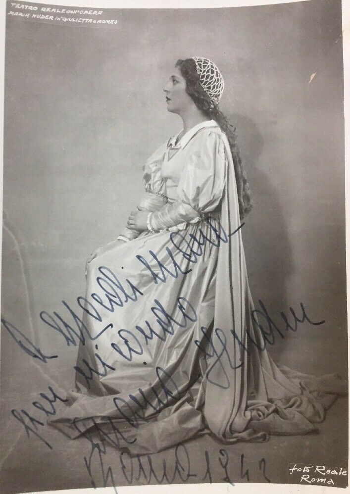 MARIA HUDER  FOTO CON AUTOGRAFO 1942