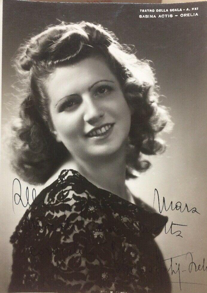 SABINA ACTIS  FOTO CON AUTOGRAFO 1943