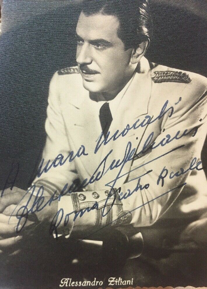 ALESSANDRO ZILIANI  FOTO CON AUTOGRAFO 1940