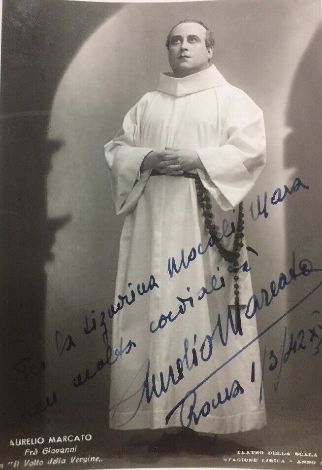 AURELIO MARCATO  FOTO CON AUTOGRAFO 1942