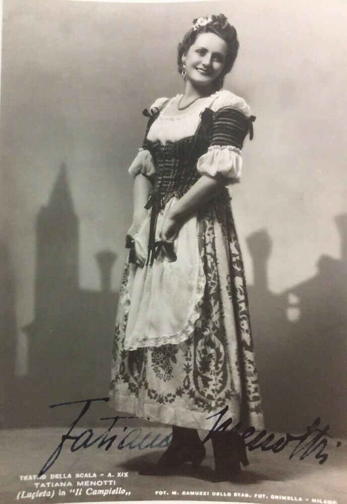 TATIANA MENOTTI  FOTO CON AUTOGRAFO 1941