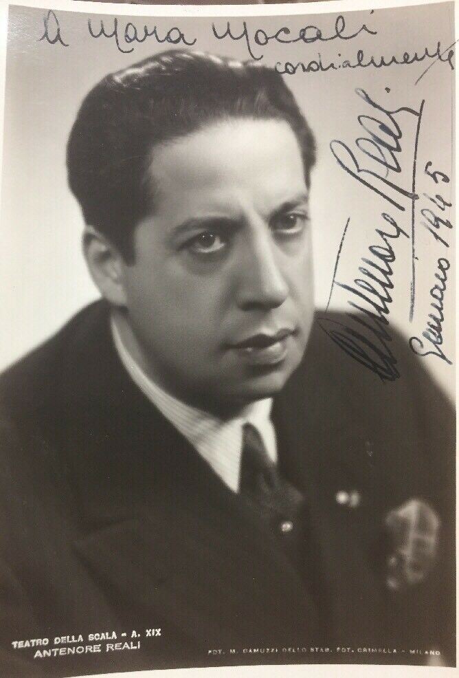 ANTENORE REALI  FOTO CON AUTOGRAFO 1945