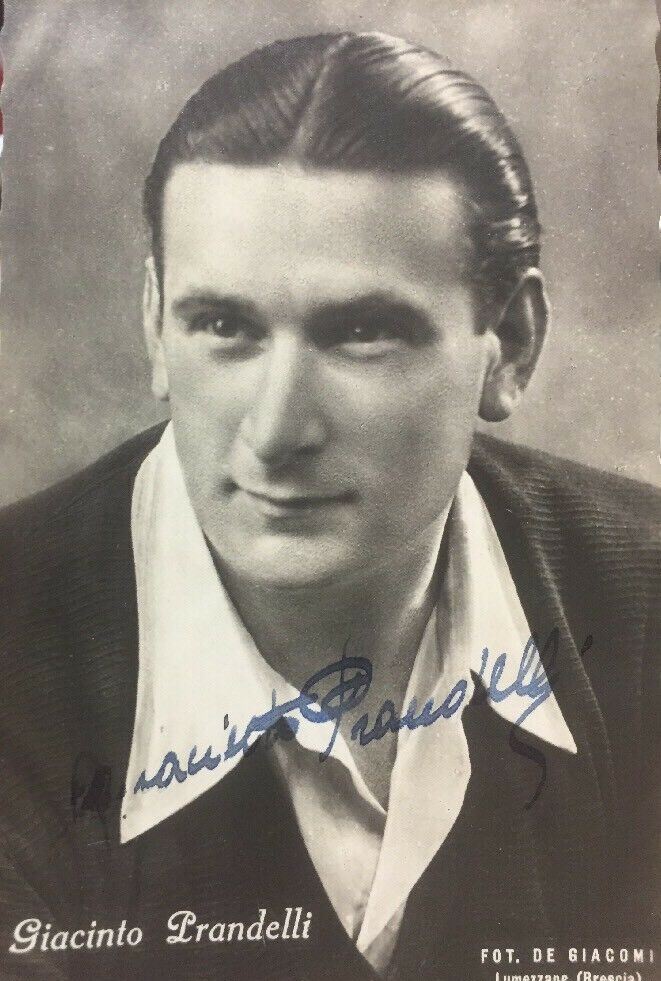 GIACINTO PRANDELLI FOTO CON AUTOGRAFO 1940