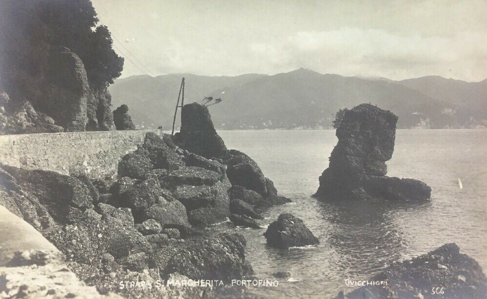 CARTOLINA PORTOFINO STRADA SANTA MARGHERITA 1906 CC03