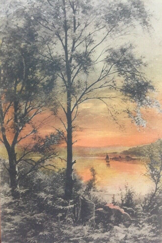 CARTOLINA ILLUSTRATA TRAMONTO 1919 CC03