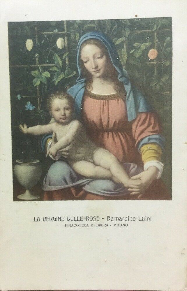 CARTOLINA LA VERGINE DELLE ROSE B. LUINI CC04