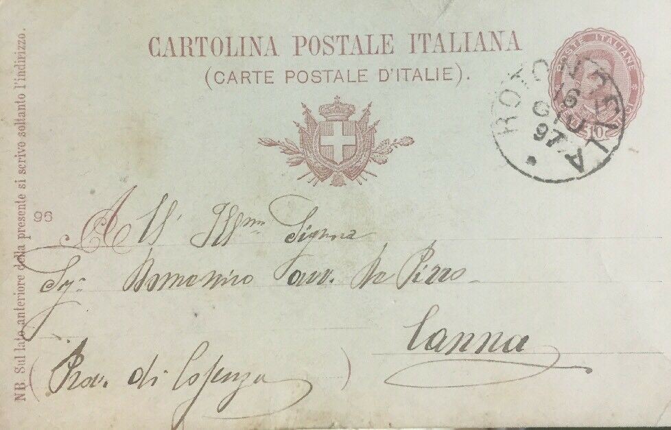 CARTOLINA POSTALE CENT.10 1897 CC04