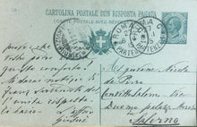 Carica l&#39;immagine nel visualizzatore di Gallery, CARTOLINA POSTALE 5 CENT. CON RISPOSTA PAGATA 1911 CC04
