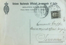 Carica l&#39;immagine nel visualizzatore di Gallery, CARTOLINA POSTALE UNIONE NAZIONALE UFFICIALI IN CONGEDO D’ITALIA 1936 CC04
