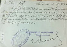 Carica l&#39;immagine nel visualizzatore di Gallery, CARTOLINA POSTALE UNIONE NAZIONALE UFFICIALI IN CONGEDO D’ITALIA 1936 CC04
