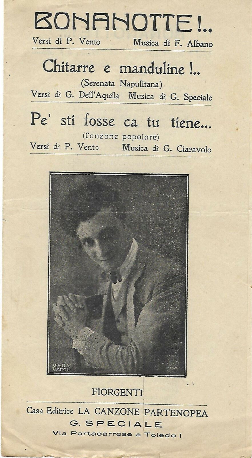 BUONANOTTE!/CHITARRE E MANDULINE/ PE'STI FOSSE CA TU TIENE   RD01