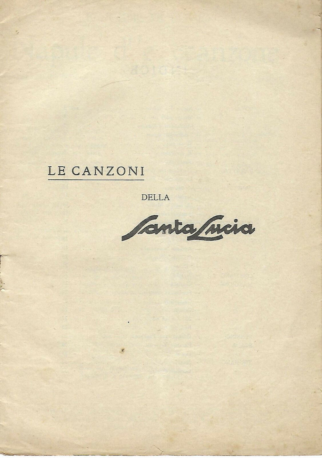 LE CANZONI DELLA SANTA LUCIA 1931  RD01