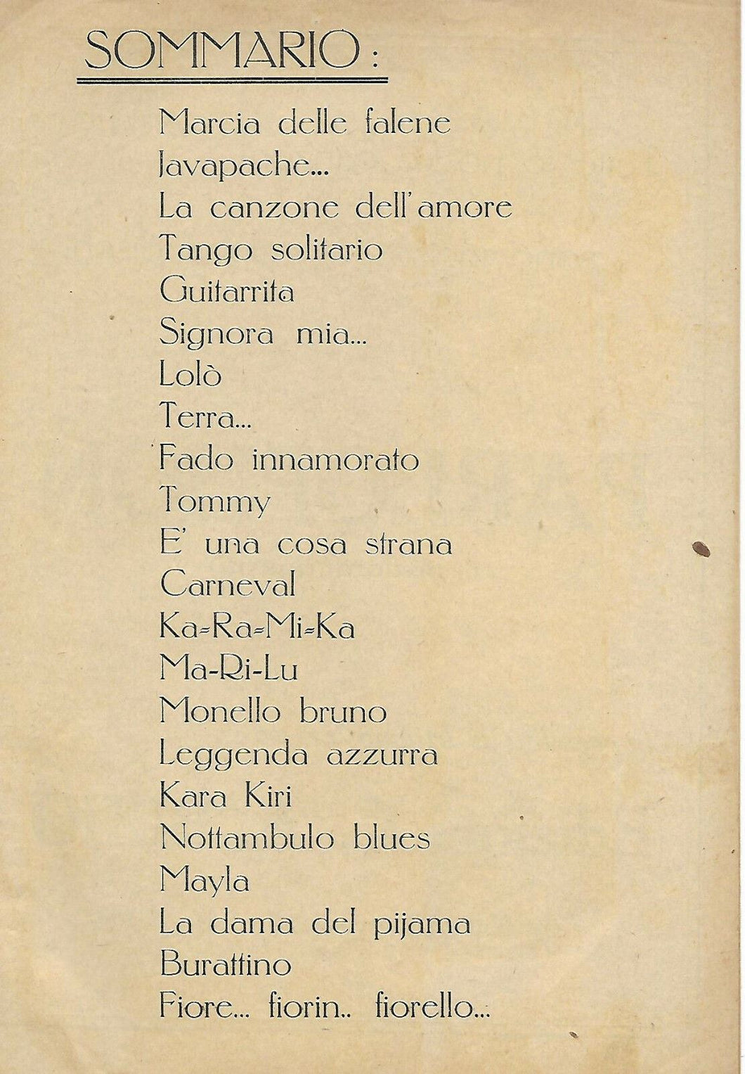 NUOVE CANZONI AUTUNNO 1930 BIXIO  RD01
