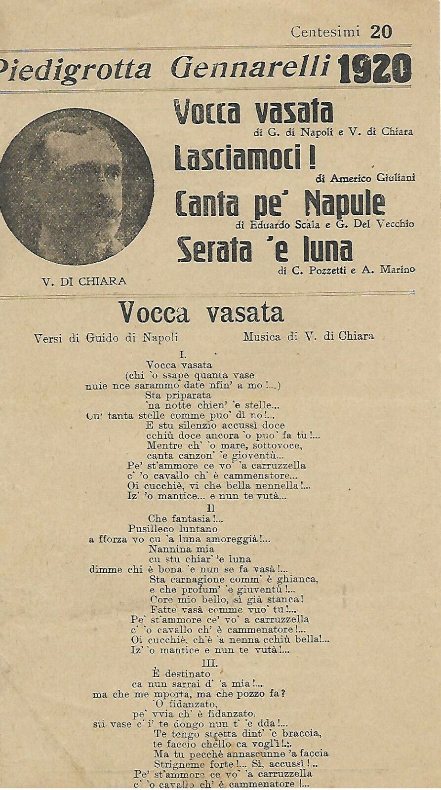 PIEDIGROTTA 1920 GENNARELLI DI CHIARA  RD01