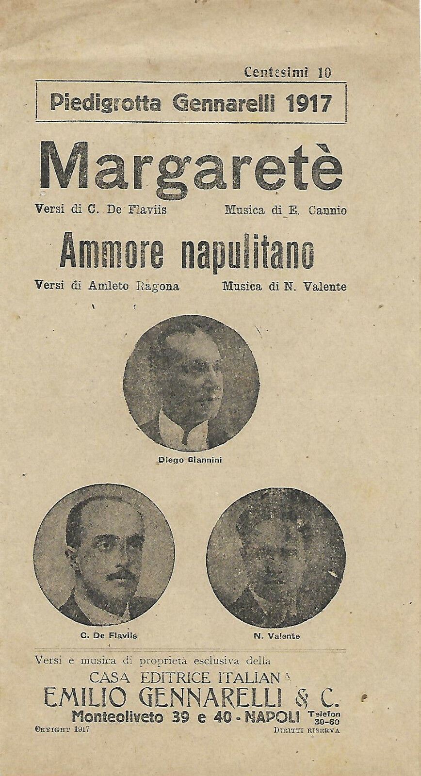 PIEDIGROTTA 1917 GENNARELLI  RD01