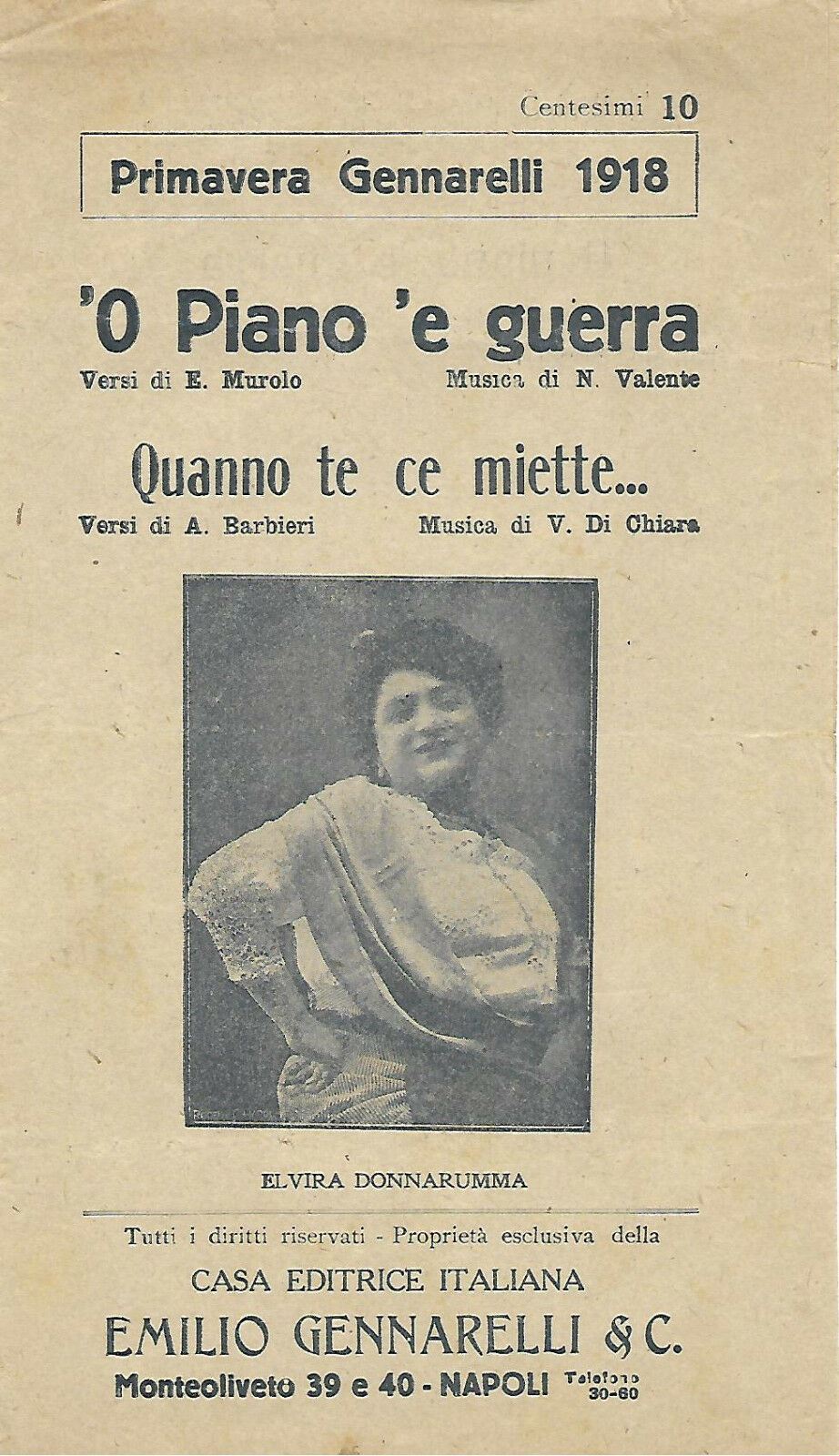 PRIMAVERA 1918 GENNARELLI  RD01