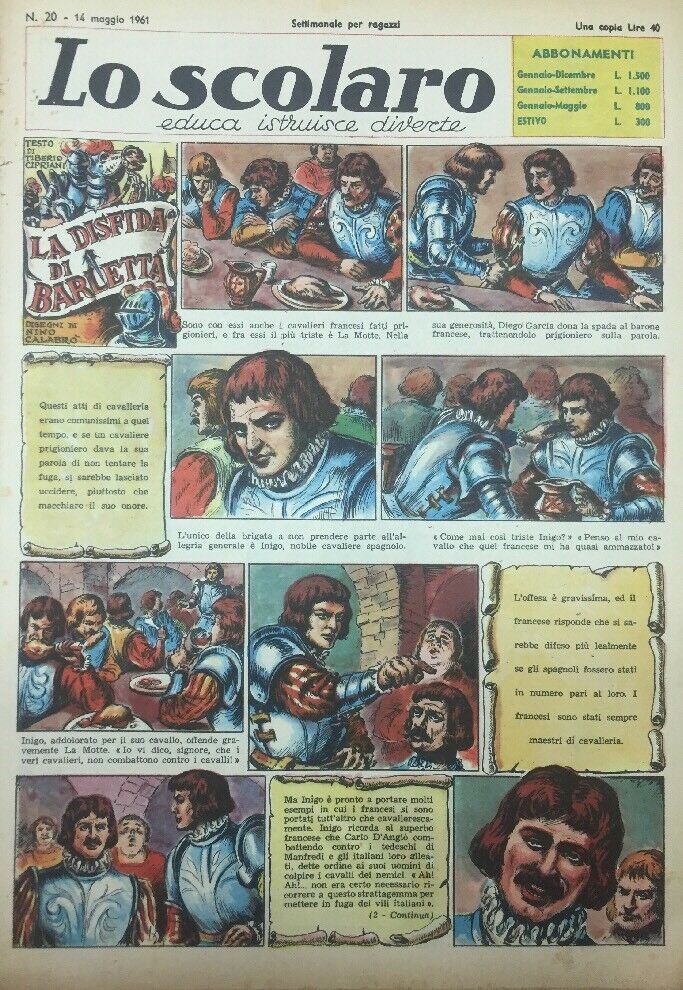 LO SCOLARO N.20 14 Maggio 1961