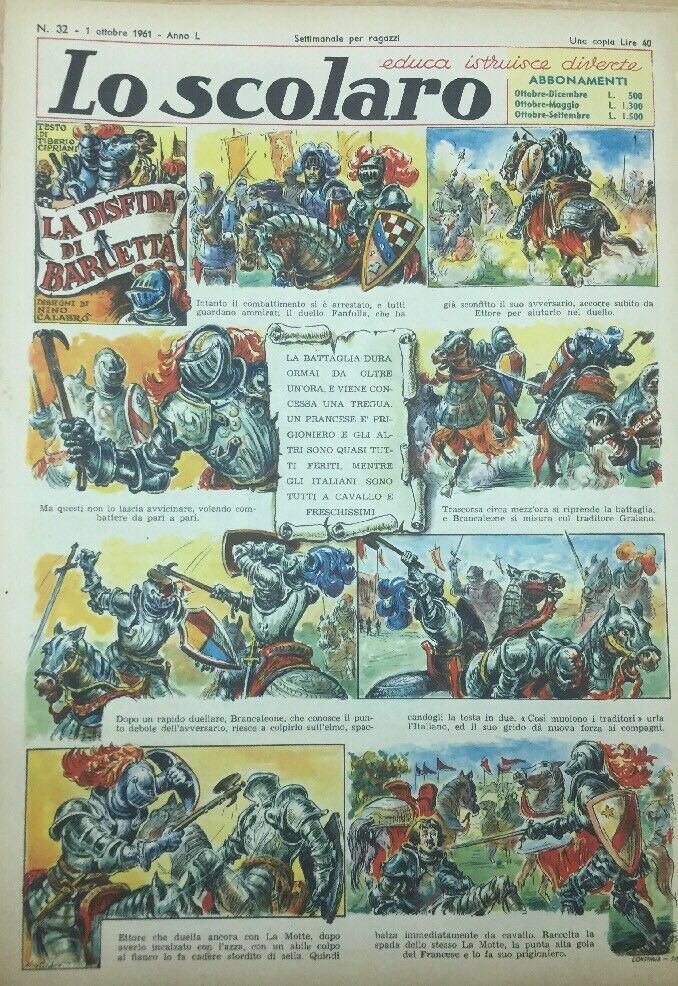 LO SCOLARO N.32 1 Ottobre 1961