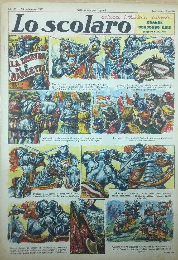 LO SCOLARO N.31 24 Settembre 1961