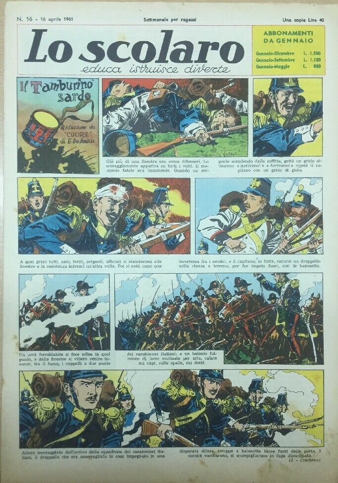 LO SCOLARO N.16. 16 Aprile 1961