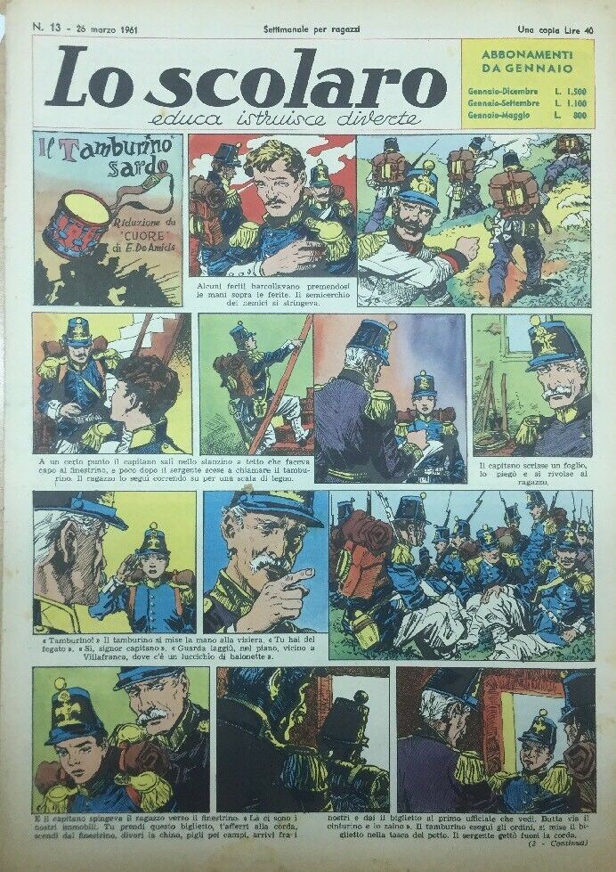 LO SCOLARO N.13. 26 Marzo 1961