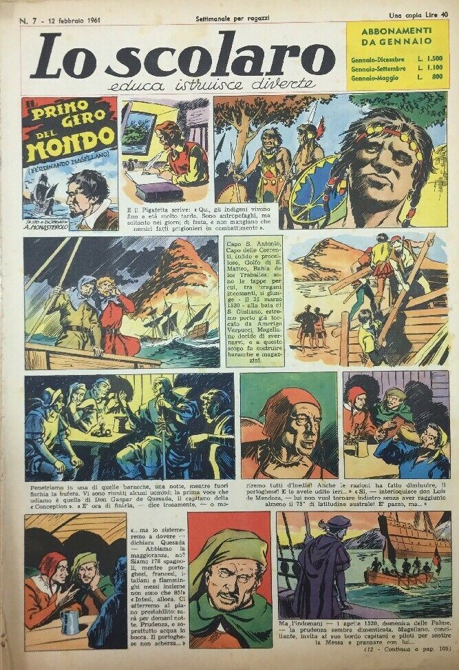 LO SCOLARO N.7. 12 Febbraio 1961