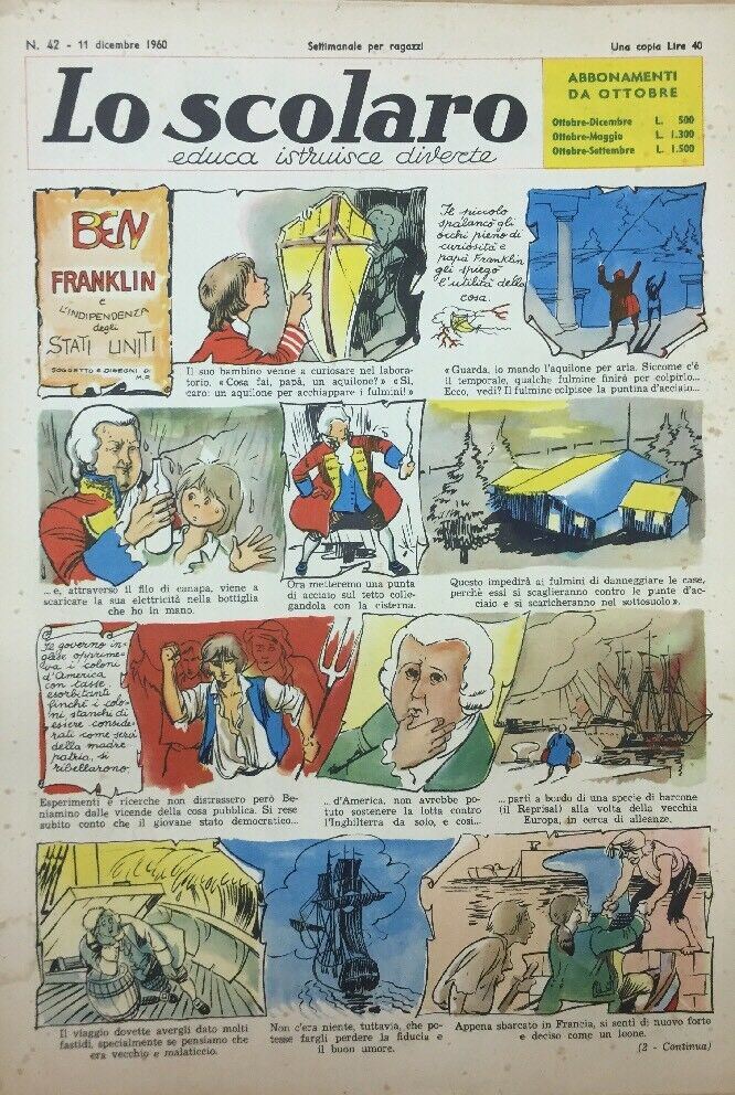 LO SCOLARO N.42. 11 Dicembre 1960
