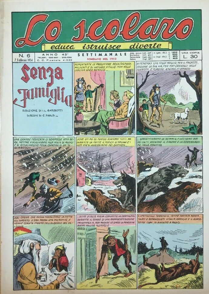 LO SCOLARO N.6. 7 Febbraio 1954