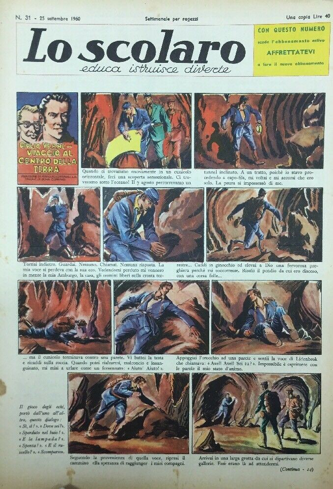 LO SCOLARO N.31. 25 Settembre 1960