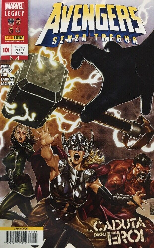 MARVEL  LEGACY 101 AVENGERS SENZA TREGUA LA CADUTA DEGLI EROI
