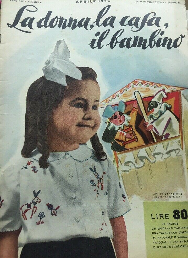 LA DONNA LA CASA IL BAMBINO APRILE 1954  Con Inserti