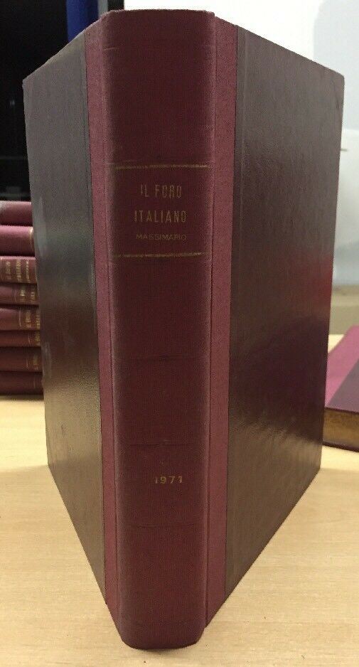 IL MASSIMARIO DEL FORO ITALIANO SENTENZE CASSAZIONE 1971