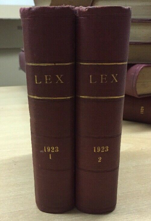 LEX LEGISLAZIONE ITALIANA RACCOLTA CRONOLOGICA ANNO 1923