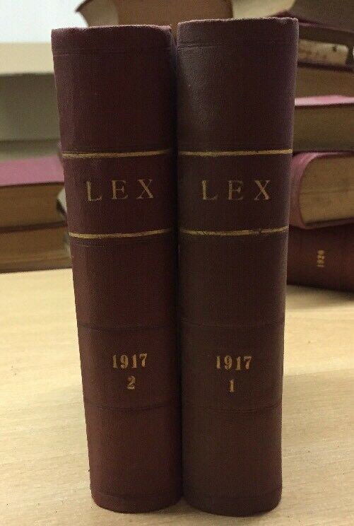 LEX LEGISLAZIONE ITALIANA RACCOLTA CRONOLOGICA ANNO 1917