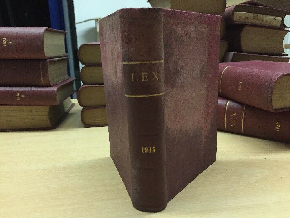 LEX LEGISLAZIONE ITALIANA RACCOLTA CRONOLOGICA ANNO 1915