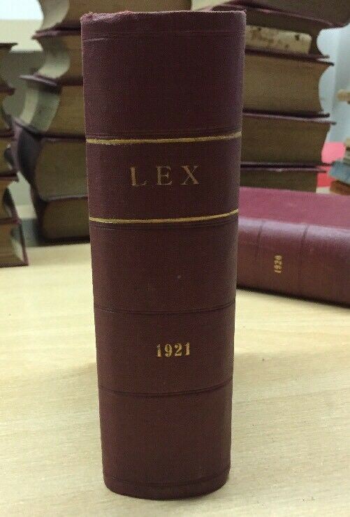 LEX LEGISLAZIONE ITALIANA RACCOLTA CRONOLOGICA ANNO 1921