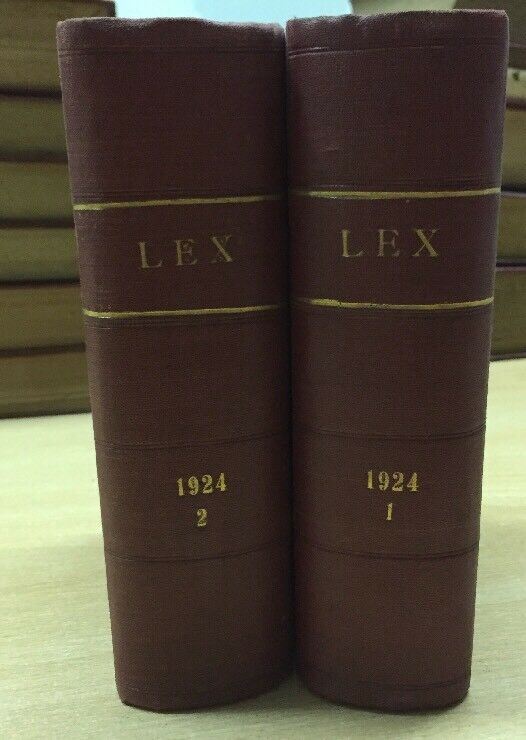 LEX LEGISLAZIONE ITALIANA RACCOLTA CRONOLOGICA ANNO 1924