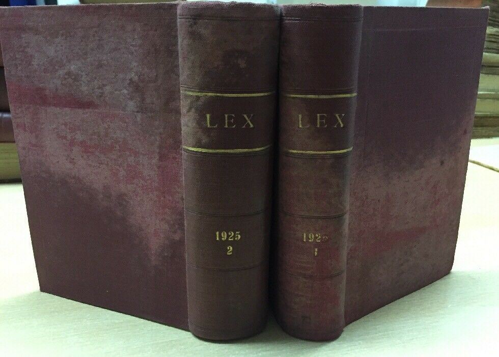 LEX LEGISLAZIONE ITALIANA RACCOLTA CRONOLOGICA ANNO 1925