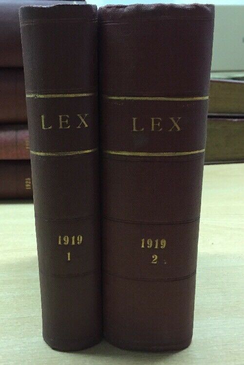 LEX LEGISLAZIONE ITALIANA RACCOLTA CRONOLOGICA ANNO 1919