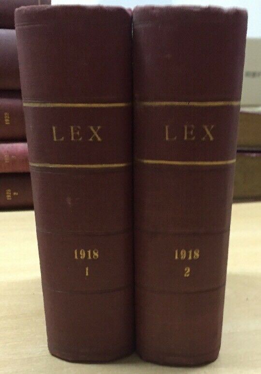 LEX LEGISLAZIONE ITALIANA RACCOLTA CRONOLOGICA ANNO 1918