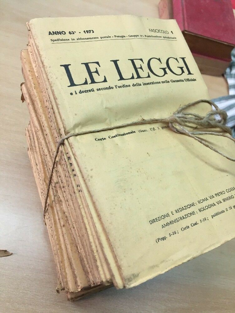 LE LEGGI IL FORO ITALIANO ANNATA 1973