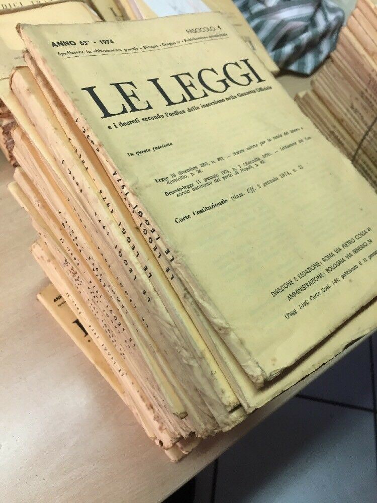 LE LEGGI IL FORO ITALIANO ANNATA 1974