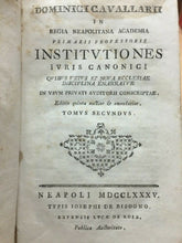 Carica l&#39;immagine nel visualizzatore di Gallery, DOMINICI CAVALLARI ISTITUTIONES IURIS CANONICI 1777 - 1785
