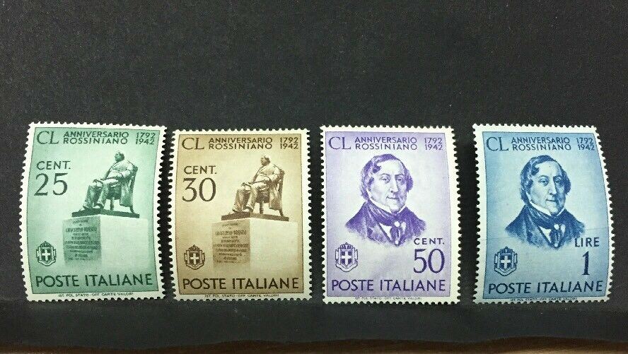1942 ITALIA REGNO ANNIVERSARIO ROSSINIANO MNH** RF05