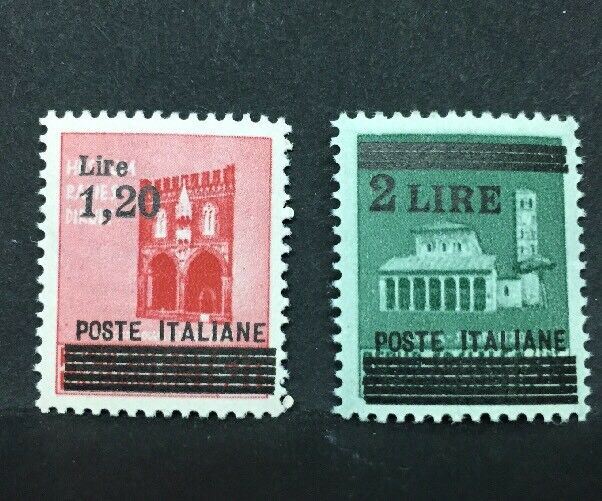 1945 ITALIA LUOGOTENENZA MONUMENTI DISTRUTTI SOVRASTAMPATI  MNH** BC17
