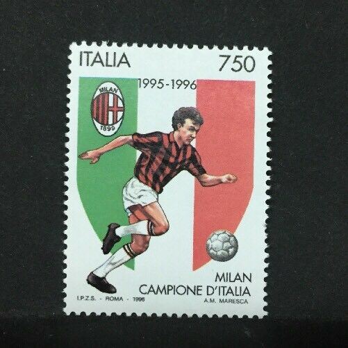 1996 ITALIA MILAN CAMPIONE D’ITALIA MNH** RF01