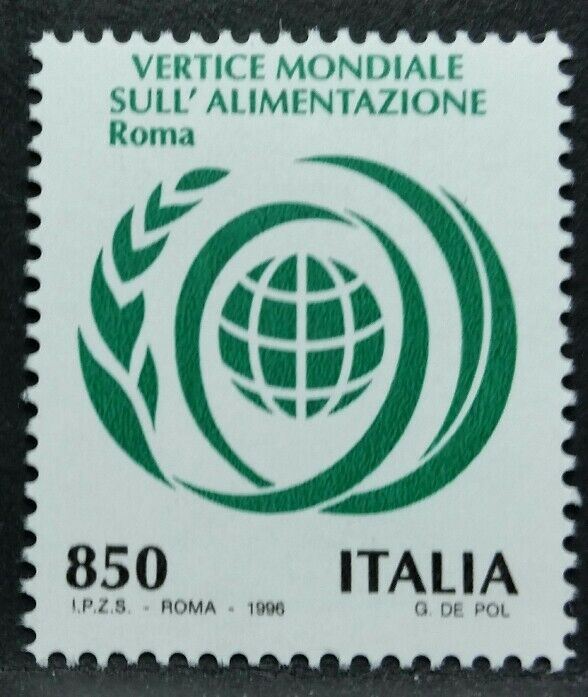 1996 ITALIA VERTICE MONDIALE SULL'ALIMENTAZIONE MNH** RF01