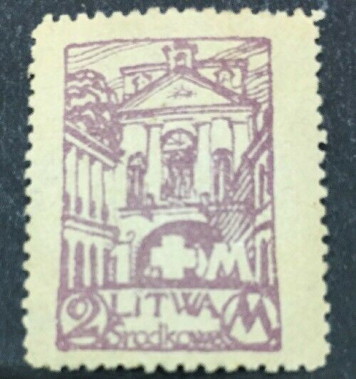 1920 LITUANIA CENTRALE 2M.  DENTELLATO MH** RF05