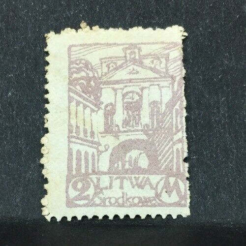1920 LITUANIA CENTRALE 2M.  DENTELLATO MH** RF05