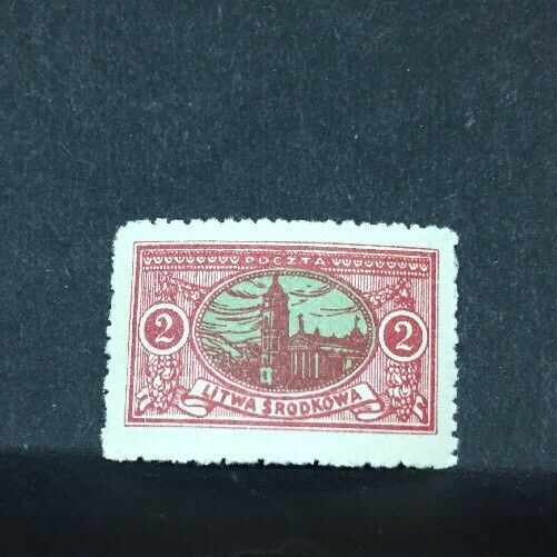 1920 LITUANIA CENTRALE 2M. DENTELLATO MH** RF05